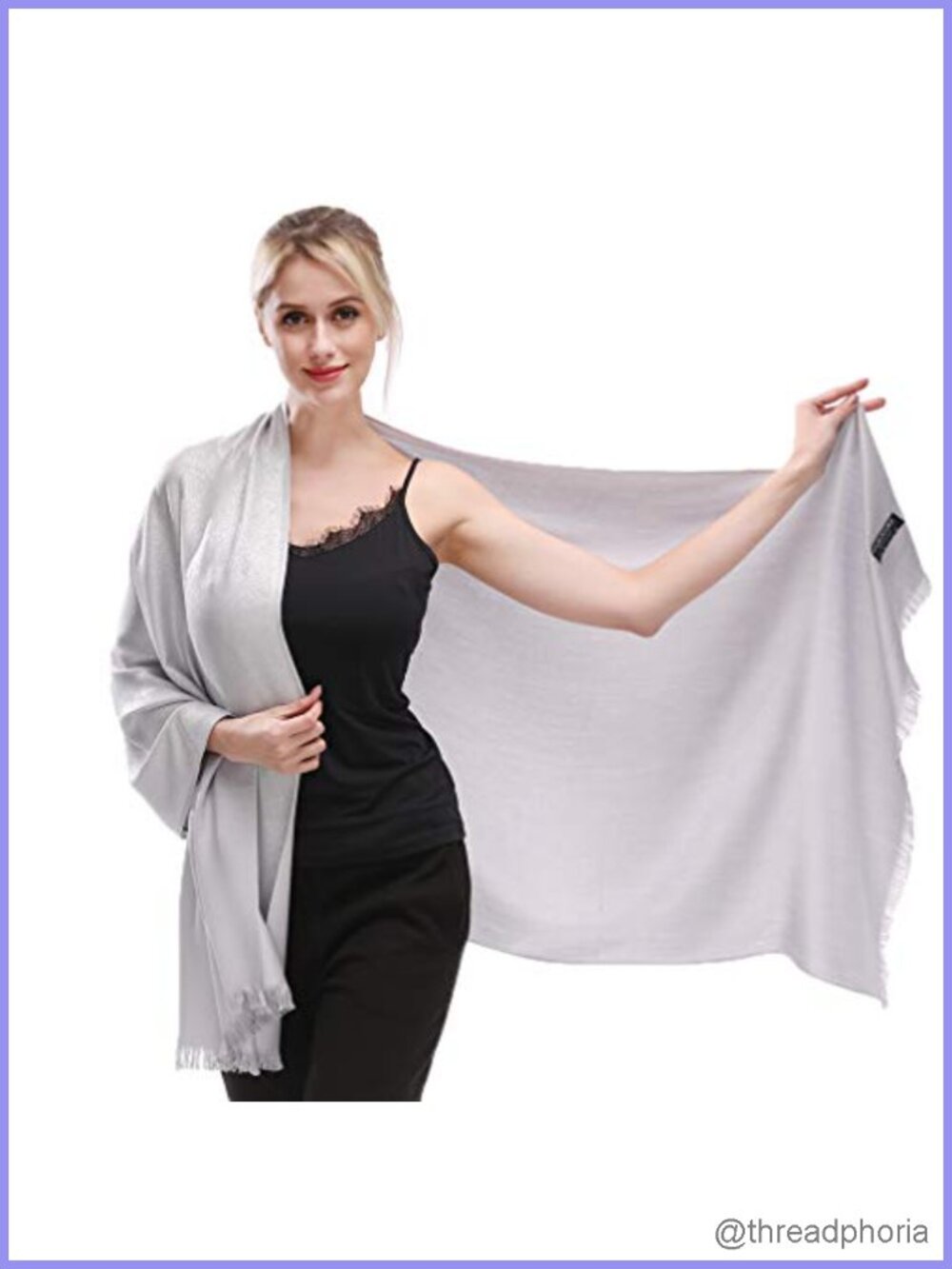 Metallic Sparkling Pashmina Shawl Wrap Scarf Soft Polyester Reversible